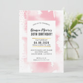 VERJAARDAGSFEESTJE UITNODIGEN Moderne waterverf bo Kaart (Staand voorkant)