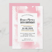 VERJAARDAGSFEESTJE UITNODIGEN Moderne waterverf bo Kaart (Voorkant / Achterkant)