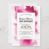 VERJAARDAGSFEESTJE UITNODIGEN Moderne waterverf ve Kaart (Voorkant)