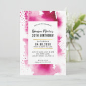 VERJAARDAGSFEESTJE UITNODIGEN Moderne waterverf ve Kaart (Staand voorkant)