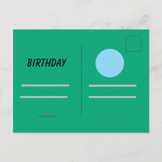 Verjaardagsfeestje uitnodiging (Achterkant)