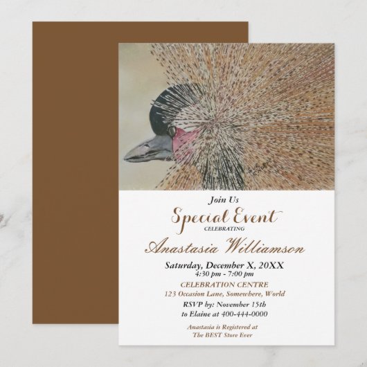 VERJAARDAGSFEESTJE UITNODIGING (Voorkant / Achterkant)