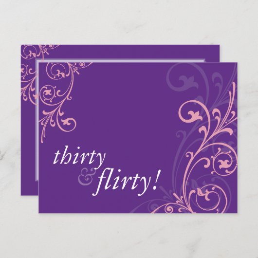 VERJAARDAGSFEESTJE UITNODIGING :: fabulous 2 (Voorkant / Achterkant)