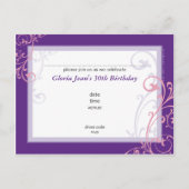 VERJAARDAGSFEESTJE UITNODIGING :: fabulous 2 (Achterkant)