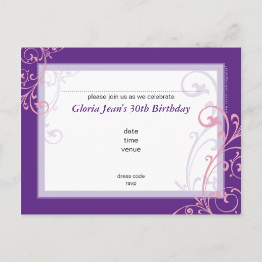 VERJAARDAGSFEESTJE UITNODIGING :: fabulous 2 (Achterkant)