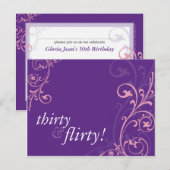 VERJAARDAGSFEESTJE UITNODIGING :: fabulous 2 Briefkaart (Voorkant / Achterkant)
