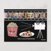 Verjaardagsfeestje uitnodiging filmavond (Achterkant)