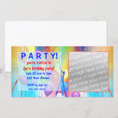 Verjaardagsfeestje Uitnodiging met Ballonnen (Voorkant / Achterkant)