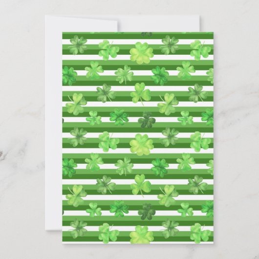 Verjaardagsfeestje uitnodiging St. Patrick's Day (Achterkant)