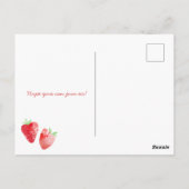 Verjaardagsfeestje uitnodiging Strawberry Sweet Si (Achterkant)