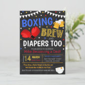 Verjaardagsfeestje Uitnodiging voor Boksen en Bier (Staand voorkant)