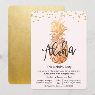 VERJAARDAGSFEESTJE - Uitnodiging voor een Aloha Lu