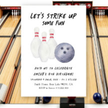 Verjaardagsfeestje uitnodiging voor kinderen bowle