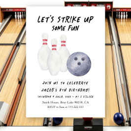 Verjaardagsfeestje uitnodiging voor kinderen bowle