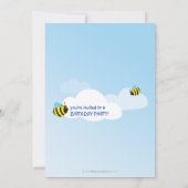 VERJAARDAGSFEESTJE UITNODIGT :: bijen in de lucht  Kaart (Achterkant)