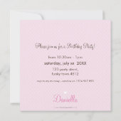 VERJAARDAGSFEESTJE UITNODIGT :: cupcake 6SQ Kaart (Achterkant)