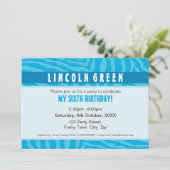 VERJAARDAGSFEESTJE UITNODIGT:: dierenprint 1L Kaart (Staand voorkant)