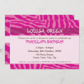 VERJAARDAGSFEESTJE UITNODIGT :: dierenprint 3L Kaart (Voorkant / Achterkant)