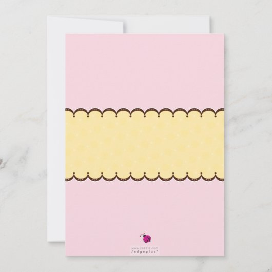 VERJAARDAGSFEESTJE UITNODIGT :: ladybird 1P Kaart (Achterkant)