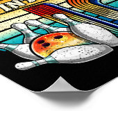 Verjaardagsfeestje van 10 Bowling wordt 10 jaar Poster (Hoek)