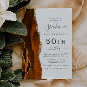 Verjaardagsfeestje van 50 jaar met Burnt Orange Go Kaart