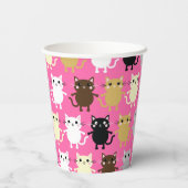 Verjaardagsfeestje van Cat Kind Papieren Bekers (Achterkant)