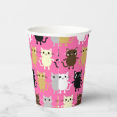 Verjaardagsfeestje van Cat Kind Papieren Bekers (Rechts)