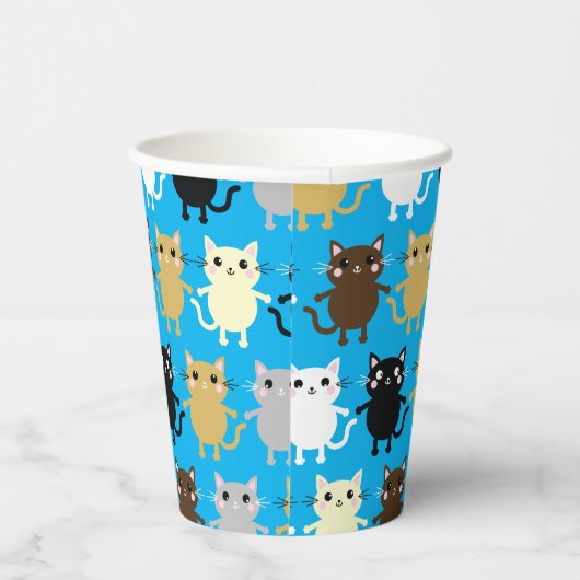 Verjaardagsfeestje van Cat Kind Papieren Bekers (Rechts)