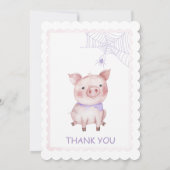 Verjaardagsfeestje van Charlotte's Web Kaart (Achterkant)