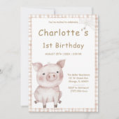 Verjaardagsfeestje van Charlotte's Web Kaart (Voorkant)