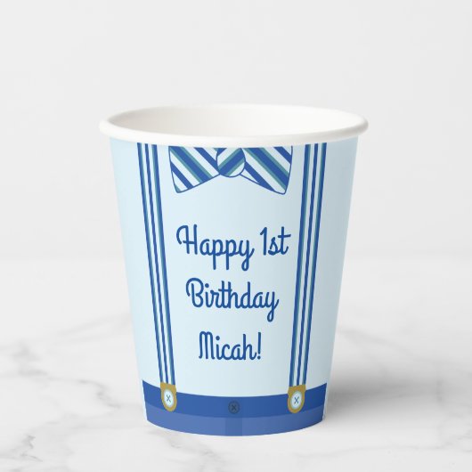 Verjaardagsfeestje van de kleine Man jongen Papieren Bekers (Voorkant)