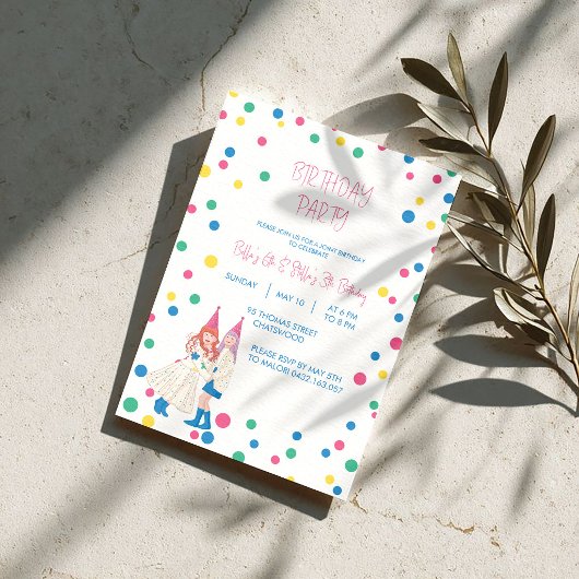 Verjaardagsfeestje van de Pastel Zusters Kaart