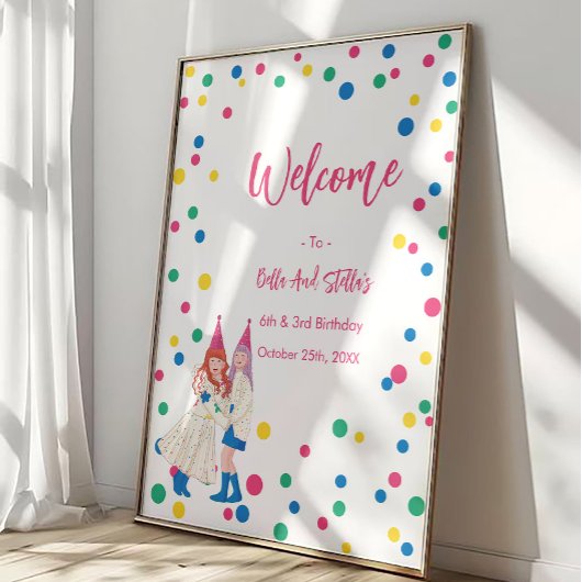 Verjaardagsfeestje van de Pastel Zusters Poster
