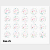 Verjaardagsfeestje van de Pastel Zusters Ronde Sticker (Vel)