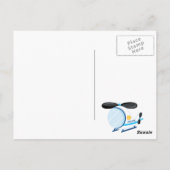 Verjaardagsfeestje van de politie briefkaart (Achterkant)