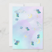 Verjaardagsfeestje van de schattige uil Schattige  Kaart (Achterkant)