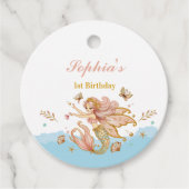 Verjaardagsfeestje van een magisch fee-zeemeermin bedankjes labels (Voorkant)