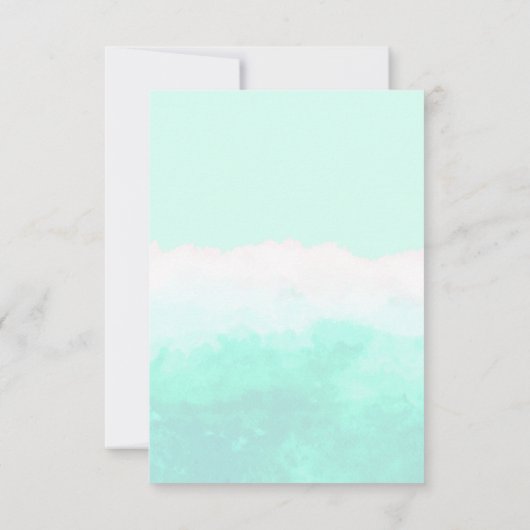 Verjaardagsfeestje van een magisch fee-zeemeermin bedankkaart (Achterkant)