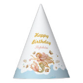 Verjaardagsfeestje van een magisch fee-zeemeermin  feesthoedjes (Voorkant)