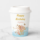 Verjaardagsfeestje van een magisch fee-zeemeermin papieren bekers (Achterkant)