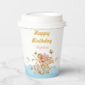 Verjaardagsfeestje van een magisch fee-zeemeermin papieren bekers (Voorkant)