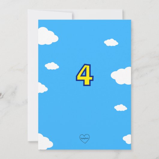 VERJAARDAGSFEESTJE VAN EEN VRIEND VAN BLUE SKY KAART (Achterkant)