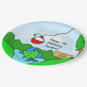 Verjaardagsfeestje van Gone Gevist Boy Papieren Bordje (Gekanteld)