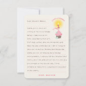 Verjaardagsfeestje van Kleine Miss Roze Cupcake Me Bedankkaart (Voorkant)