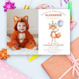 Verjaardagsfeestje van Little Fox Kaart