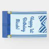 Verjaardagsfeestje van Little Man Spandoek (Horizontaal)