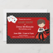 verjaardagsfeestje van Magic Show Kaart (Voorkant)