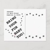 Verjaardagsfeestje van mijn hond uitnodiging briefkaart (Achterkant)