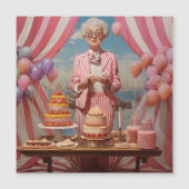 Verjaardagsfeestje van Pink Lady Magnetische Uitnodiging (Voorkant)