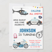 Verjaardagsfeestje van politieagent kaart (Voorkant)